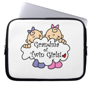 Grootmoeder van Twin Girls Gifts Laptop Sleeve