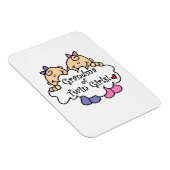 Grootmoeder van Twin Girls Gifts Magneet (Rechterzijde)