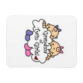 Grootmoeder van Twin Girls Gifts Magneet (Horizontaal)
