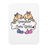 Grootmoeder van Twin Girls Gifts Magneet (Verticaal)