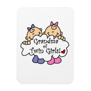 Grootmoeder van Twin Girls Gifts Magneet