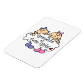 Grootmoeder van Twin Girls Gifts Magneet (Linkerzijde)