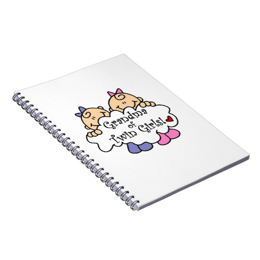 Grootmoeder van Twin Girls Gifts Notitieboek (Rechterzijde)