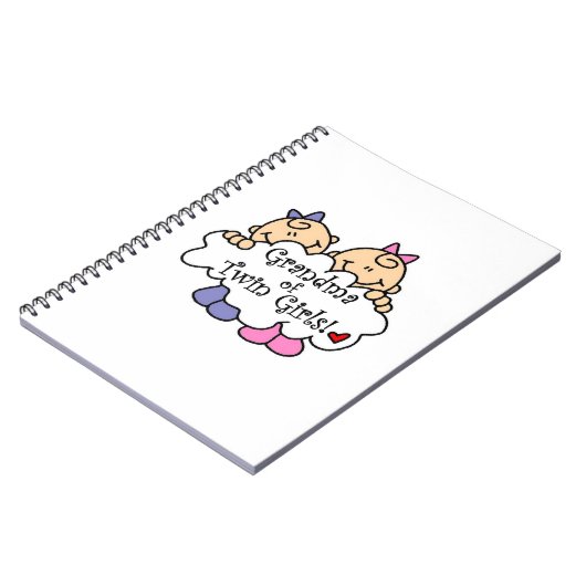 Grootmoeder van Twin Girls Gifts Notitieboek (Linkerzijde)