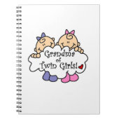 Grootmoeder van Twin Girls Gifts Notitieboek (Voorkant)