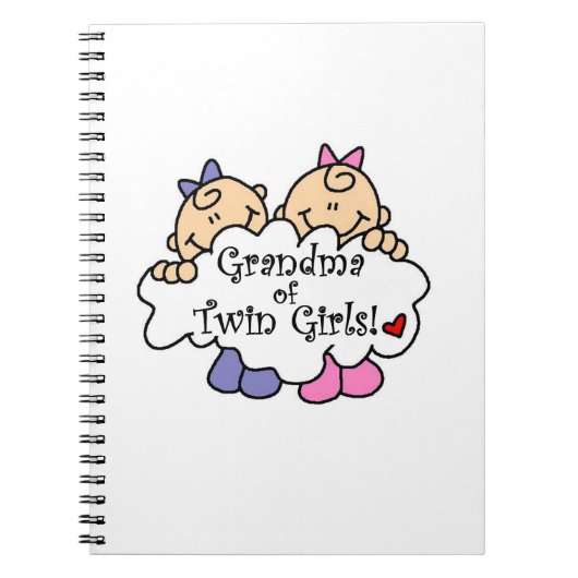 Grootmoeder van Twin Girls Gifts Notitieboek (Voorkant)