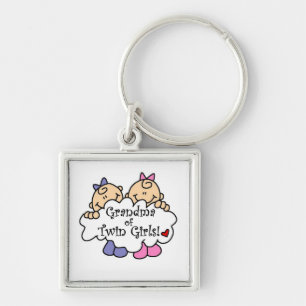 Grootmoeder van Twin Girls Gifts Sleutelhanger
