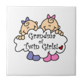 Grootmoeder van Twin Girls Gifts Tegeltje (Voorkant)