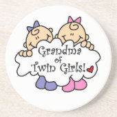 Grootmoeder van Twin Girls Gifts Zandsteen Onderzetter (Voorkant)