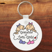 Grootmoeder van Twin Girls Sleutelhanger (Voorkant)