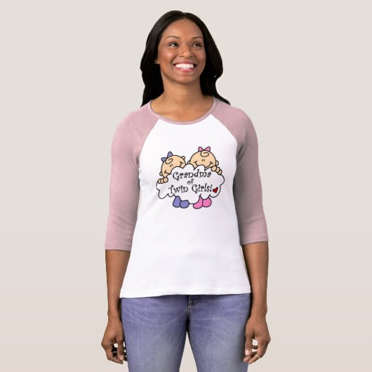 Grootmoeder van Twin Girls T-shirt (Voorkant volledig)