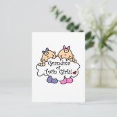 Grootmoeder van Twin Girls Tshirts en Gifts Briefkaart (Staand voorkant)