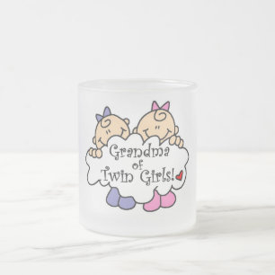 Grootmoeder van Twin Girls Tshirts en Gifts Matglas Koffiemok