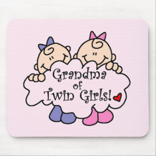 Grootmoeder van Twin Girls Tshirts en Gifts Muismat