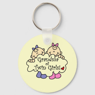 Grootmoeder van Twin Girls Tshirts en Gifts Sleutelhanger