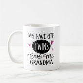 Grootmoeder van Twins Cute Gift Koffiemok (Links)