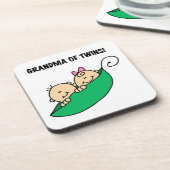 Grootmoeder van Twins Gifts Bier Onderzetter (Linkerzijde)