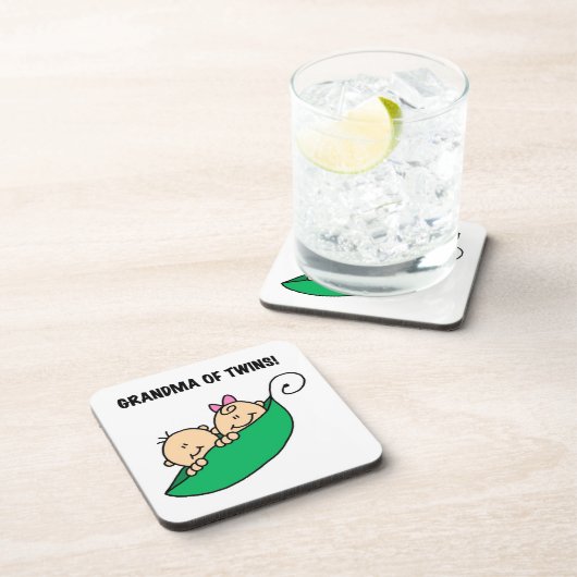 Grootmoeder van Twins Gifts Bier Onderzetter (Rechterzijde)
