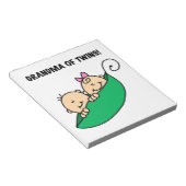 Grootmoeder van Twins Gifts Notitieblok (Schuin)