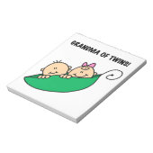 Grootmoeder van Twins Gifts Notitieblok (Linkerzijde)