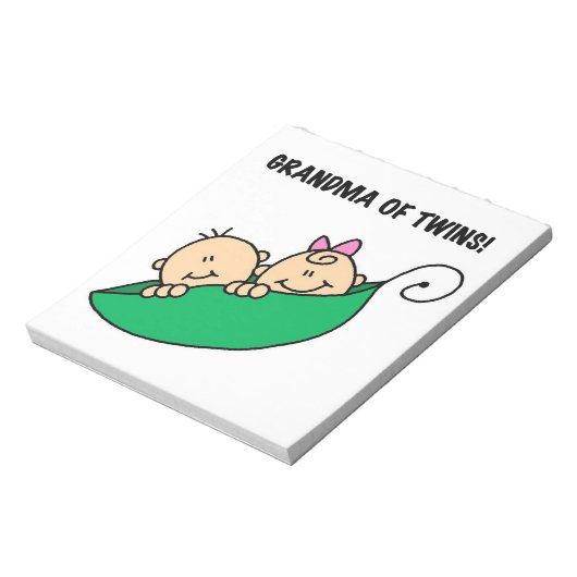 Grootmoeder van Twins Gifts Notitieblok (Linkerzijde)