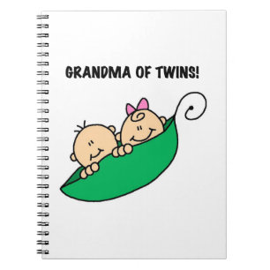 Grootmoeder van Twins Gifts Notitieboek