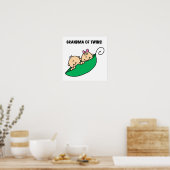 Grootmoeder van Twins Gifts Poster (Keuken)