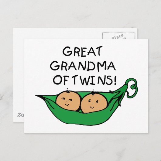 Grootmoeder van Twins Pod Briefkaart (Voorkant / Achterkant)
