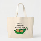 Grootmoeder van Twins Pod Grote Tote Bag (Voorkant)