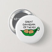 Grootmoeder van Twins Pod Ronde Button 5,7 Cm (Voorkant /achterkant)