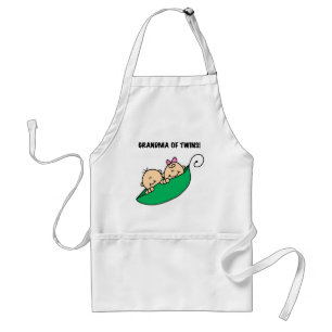 Grootmoeder van Twins Tshirts en cadeautjes Standaard Schort