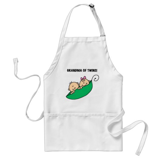 Grootmoeder van Twins Tshirts en cadeautjes Standaard Schort (Voorkant)