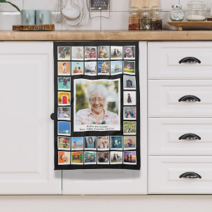 Grootmoeder Verjaardag Familiefoto Theedoek