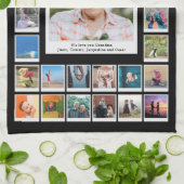 Grootmoeder Verjaardag Familiefoto Theedoek (Gevouwen)