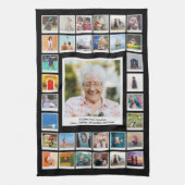 Grootmoeder Verjaardag Familiefoto Theedoek (Verticaal)