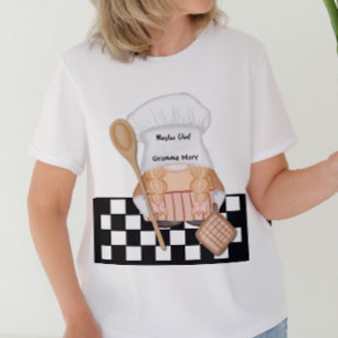 Grootmoeder Verjaardag Whimsical Gnome Chef Cookin T-shirt