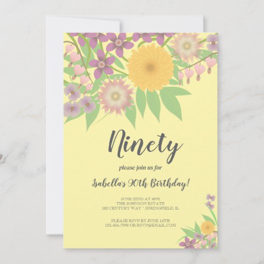 Grootmoeder verjaardagsfeest kaart (Voorkant)