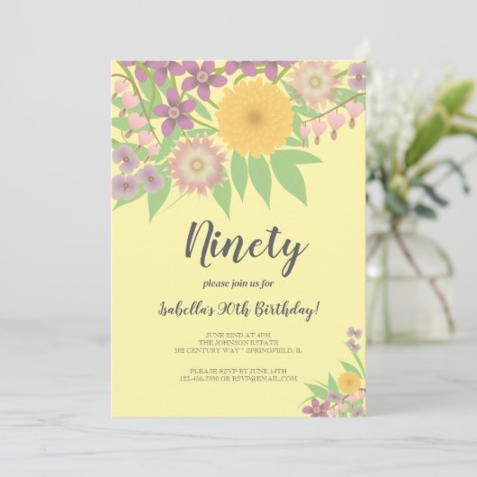 Grootmoeder verjaardagsfeest kaart (Staand voorkant)