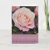 Grootmoeder verlies Roos sympathie Kaart (Voorkant)