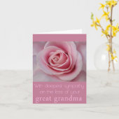 Grootmoeder verlies Roos sympathie Kaart (Gele Bloem)