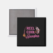 Grootmoeder Vissers Vrouwen Reel Cool Vissen  Magneet (Voorkant / Achterkant)