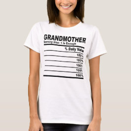 Grootmoeder Voeding Feiten Gepersonaliseerde Vrouw T-shirt