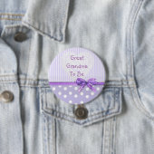 Grootmoeder voor Baby shower Button: Paarse Bow Ronde Button 7,6 Cm (In situ)