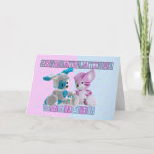 Grootmoeder voor tweeling gefeliciteerd kaart (Voorkant)