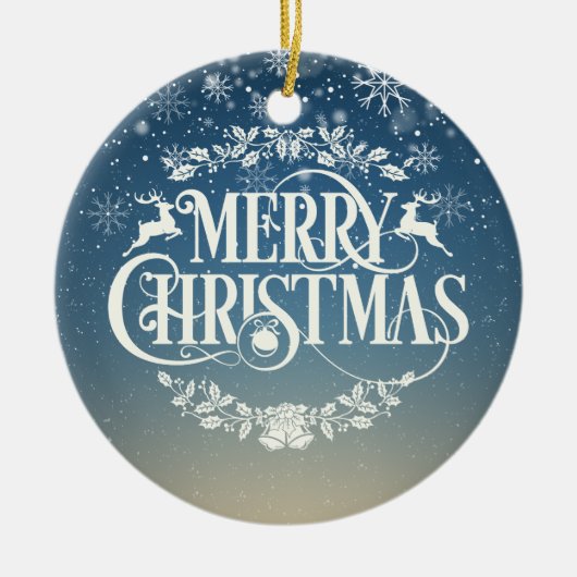 Grootmoeder voor vrolijk kerstfeest Definitie Keramisch Ornament (Voorkant)