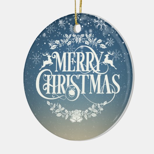 Grootmoeder voor vrolijk kerstfeest Definitie Keramisch Ornament (Links)