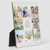 Grootmoeder We houden van je 8 Foto Collage Cream Fotoplaat (Zijkant)