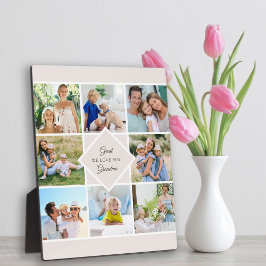 Grootmoeder We houden van je 8 Foto Collage Cream Fotoplaat