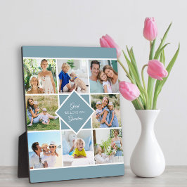 Grootmoeder We houden van je 8 Foto Collage Plaque Fotoplaat