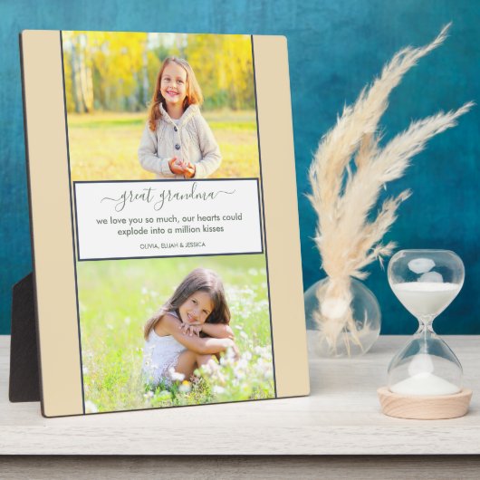 Grootmoeder We houden van je gedicht Aangepast 2 F Fotoplaat (Zijkant)